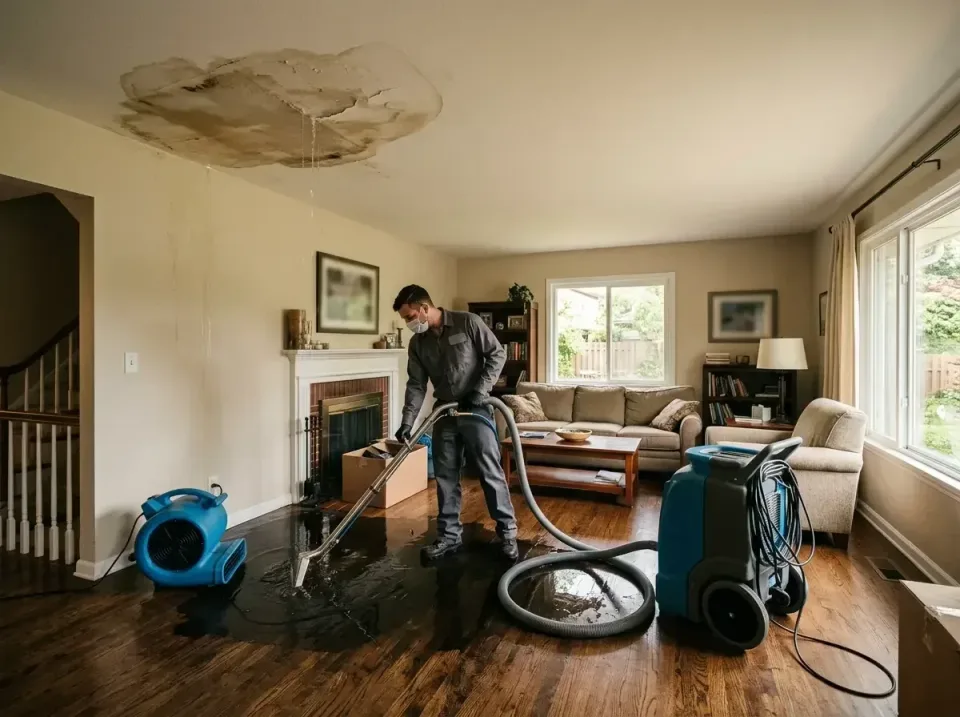attic-pipe-burst-ceiling-drip-008 — frequently asked questions, Water Damage Restoration & Carpet Care in Cottage Grove, WI
